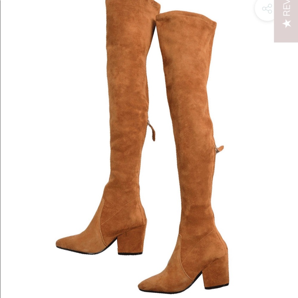 Tan “Marlo” Over The Knee Boots
